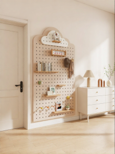 BEIQIVI | Custom Shaped Real Wood Perforated Shelf