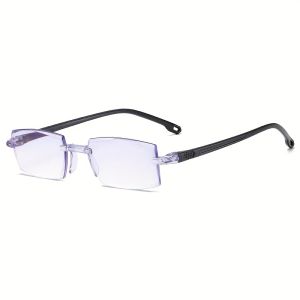 Blue Light Blocking Rimless Reading Glasses High-Definition Presbyopia Correction for Men & Women Ideal for Computer Use