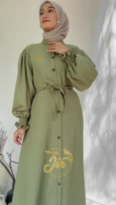Long Dress Wanita Jumbo Moana – Baju Muslim Polos Simple Elegan Daily Wear