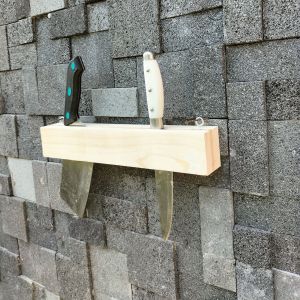 Tempat Pisau Knife Place Dinding Rak Pisau Jati Belanda