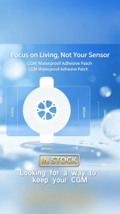 CGM Waterproof Adhesive Patches | Hypoallergenic Sweatproof & Secure Fit for Glucose Monitors