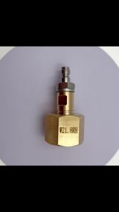 Large CO2 Carbon Dioxide Tank CGA320/W21.8-14/DIN477 Nut & Nipple Fittings with Washers & 8mm Quick Didsconnect Coupler