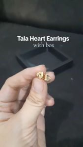 RAISS TALA ต่างหูรูปหัวใจทำมือ24K เครื่องประดับต่างหูเม็ดกลมทองสำหรับผู้หญิงรัก Eearrings