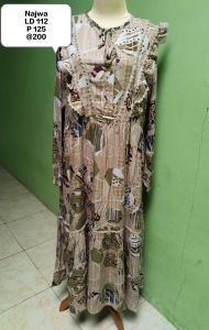 Midi Dress Najwa motif premium najwa twill
