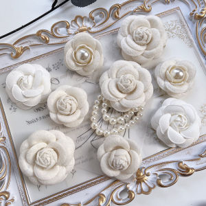 Handmade Tea Rose Brooch Pin 3D Red Wine Flower Lapel Flower Pin High-End Decoration Retro Court Style Fashion Jewelry for Women
