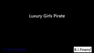 《409》ฮาโลวีนเด็กผู้หญิงหรูหราโจรสลัดเครื่องแต่งกายคอสเพลย์ Carnival Party คริสต์มาสของขวัญเด็กใหม่เสื้อผ้า Performance