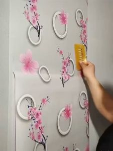 pcv wall paper 10meters sticker adhesion wallpaper wall sticker Size: 10 Meters x 45 Cm Sold In Roll
