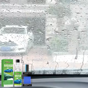 Homonth Glass Water Oil Film Cleaner Eliminates Grease Streaks Restores Crystal Clarity Includes Non-Dust Cloth Glass Care 150ml