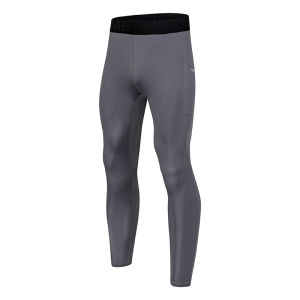 White Compression Fitness Pants Mens Tight Pants High Elasticity Training Sports Underwear Nine Points Running Gym Trousers