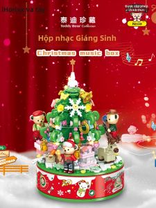 inbrixx | Hộp Nhạc Gấu Bông Xoay - Khối Xây Dựng Giáo Dục