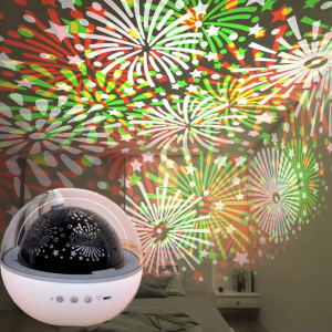 Star Projector Night Light for Kids | 5 Rotating Ocean Films Remote Control Auto Music Nursery Room Decor for Childrens Party & Bedtime