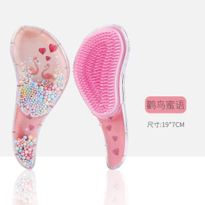 Portable Cartoon Comb Womens Long Hair Curling Anti-Tangle Smooth Massage Brush Home Use Convenient Hairdressing Tool