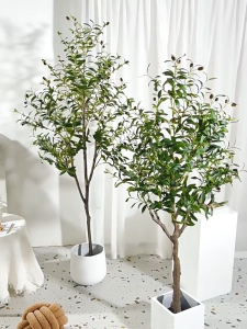 【5A+ simulation no need to take care of it】120/150/180cm Artificial Olive Tree Plants Big Size The trunk is brown like a real plant Potted Plant Floor Flower pots Plant Indoor House Home Wedding Office Decoration Artificial Palm 5A level simulation