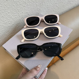 Cat Eye Sunglasses Womens Fashionable Slimming Rectangle Summer Vacation Sun Protection Couples Sunglasses Retro Elegant