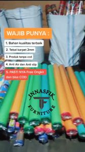 KARPET/TIKAR/PLASTIK SPON JUMBO BERCARACTER UKURAN 200CM X 240CM SANGAT JUMBO ANTI BAKTERI
