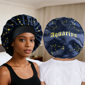 Satin Sleep Caps for Women of the 12 Zodiac Signs Hair Care Bonnets Soft and Comfortable Design Ideal for Night Use Fashionabl