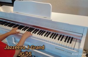 Jazzeevo J-Grand JG-55 Fully Weighted Full Size Key Bluetooth Kalezo Master Grade/ Exam Grade 88 Keys Digital Piano Hammer Action Weighted Touch Piano Operate Digital Piano With Mobile Device BLE-MIDI APP Learn Piano BLE-Audio