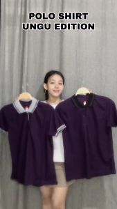 HRFASHION PoloShirt UNGU / Polo Shirts Wangki / Kaos Kerah Polos Kombinasi Pria Wanita