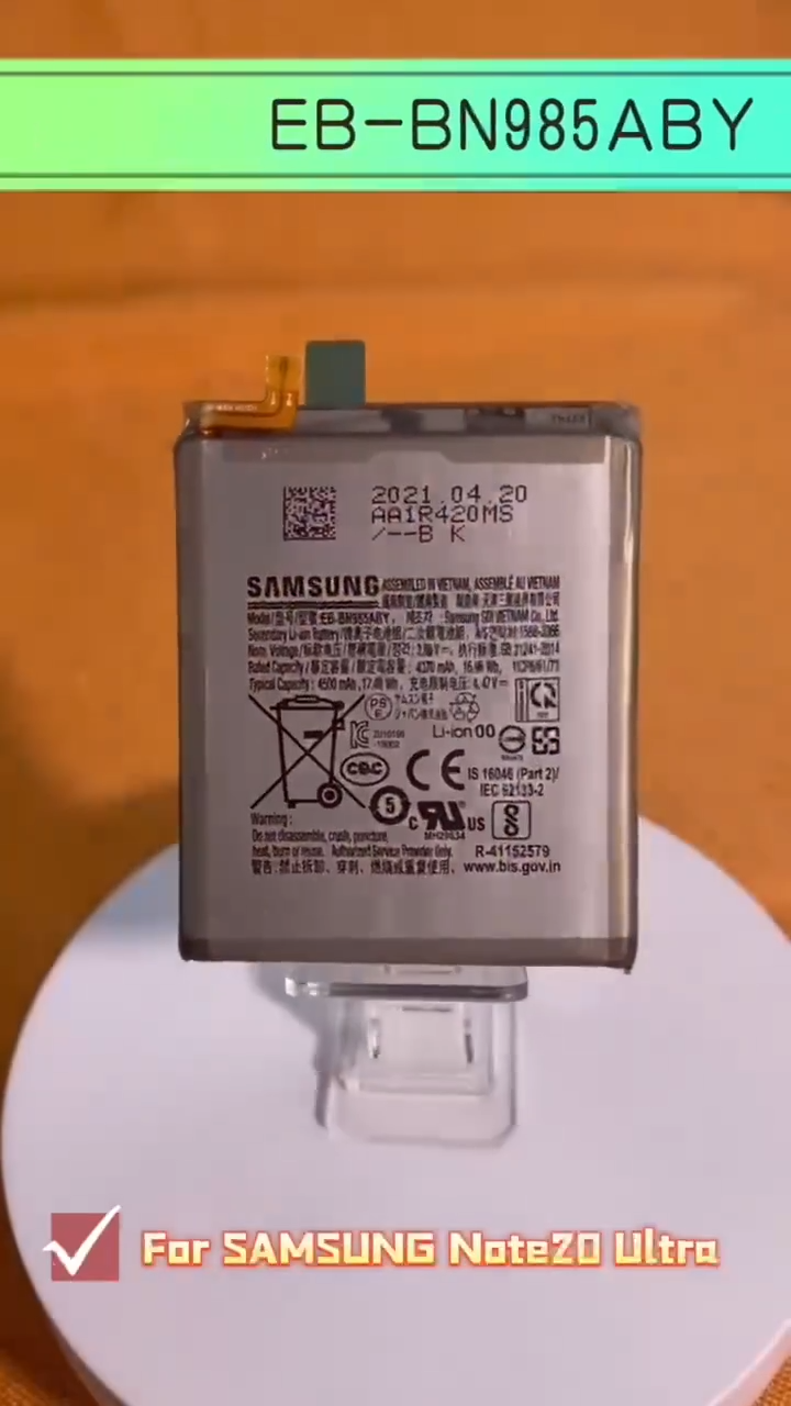 100% Original Samsung EB-BN985ABY For Samsung Note 20 Ultra battery replacement 4500mAh+tool