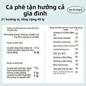 LIANFEIKAFEI | Cà Phê Đen Nhanh Chồn Ý Nồng Độ Cao 35 Tách
