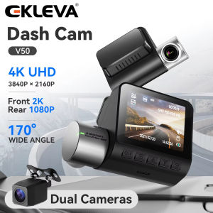 Ekleva 4K 2160P FHD Dash Cam wifi Máy ghi hình số cho xe ô tô Ghi ống kính kép Dash Cam Tracker Siêu Máy ghi hình ban đêm Hộp Đen