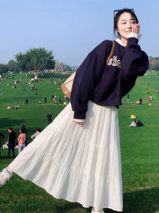 YAYANGREN | Pleated Midi Skirt for Petite Women