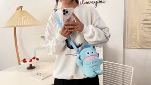 Túi Đeo Chéo Gấu Nhồi Bông Con Cá Xấu Xí Ngộ Nghĩnh Đáng Yêu