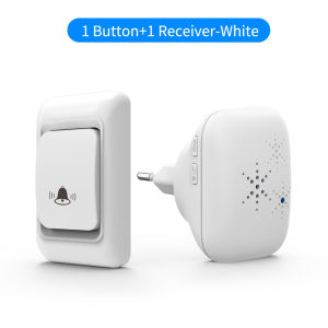 Wireless Doorbell EU plug with 38 Chimes Long Distance 4 Volume Settings Waterproof cover
