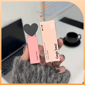 Son Kem Nhung Mịn Gege Bear GX1126 Mẫu Mới Vỏ Trái Tim Đen Siêu Kute Hottrend Nội Địa Trung