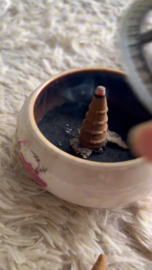 Hộp Nụ Trầm Bach Xanh Bạch Vân Tiên 32 nụ trầm hương bách xanh xông nhà tẩy uế dùng cho lư và thác khói thời gian đốt 30 phút /1 nụ trầm bách Xanh Bạch Vân Tiên