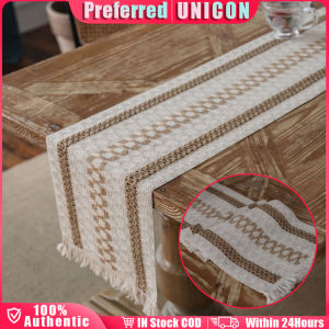 Table Runner Cloth 4/6/8/10/12 Seaters Cotton Linen Table Flag Stripe Kitchen Cover Christmas Decoration
