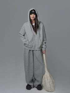 Basic Short Hoodie Cardigan Womens Sporty Casual Jacket Spring Season Four Happiness Home Street Daily SIXI Korean Style