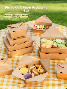 MEIDI | Disposable Heavy Duty Kraft Paper Lidded Packaging Box