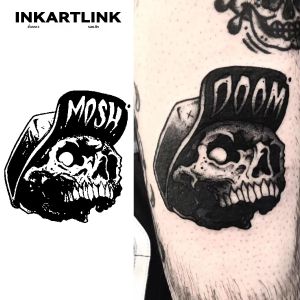 สติกเกอร์รอยสักชั่วคราวหัวโครงกระดูก รอยสักวิเศษกันน้ํา รอยสักปลอมติดทนนาน 15 วัน รอยสักกึ่งถาวร