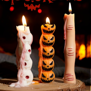 1/3pcs Halloween Scented Candles Long Stick Gothic Soy Wax Decorations for Party Home Festive Atmosphere Holiday Ornaments Gifts