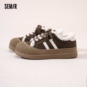 Semir | Giày Vải Nữ Mới Mùa Thu Đông Đế Dày Tăng Chiều Cao Đa Năng Ấm Áp Bông Lót