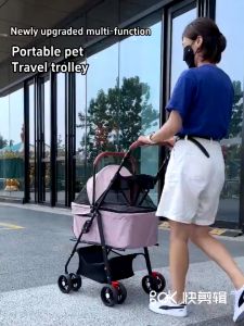 รถเข็นสุนัข รถเข็นแมว รถเข็นสัตว์ รถเข็นสัตว์แบบเตี้ย รถเข็นสุนัขสัตว์เลี้ยงรถเข็นแมวขนาดกลางขนาดเล็ก Pet car
