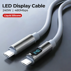 NNBILI 240W USB C To Type C Silicone Cable PD3.1 48V 5A Super Fast Charging Cable USB C For iPhone 17 Samsung S26 Huawei Macbook