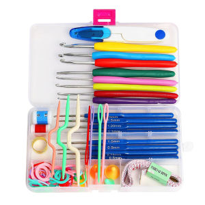 Vodool Versatile 16-Piece Crochet Hook Set with Ergonomic Grip for Beginners and Experts