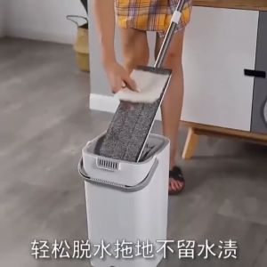 พร้อมส่ง ไม้ถูพื้นไม้รีดน้ำไม้ถูพื้นแบบรีดน้ำพร้อมถังปั่นแถมผ้าให้ 2 ชิ้น สะดวกสบาย ใช้งานง่าย