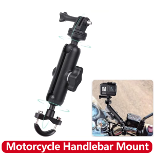 Motorcycle Handlebar Mount Bicycle Holder For GoPro Hero 13 12 11 10 9 8 SJCAM Insta360 AKASO DJI Osmo Action Camera Accessories