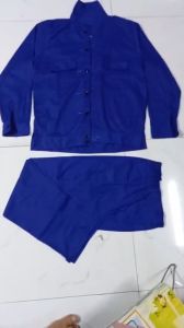 QUẦN ÁO BẢO HỘ LAO ĐỘNG VẢI KAKI LOẠI 1 ( màu xanh dương )