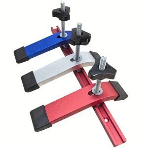 Wnew | 1pc/2pcs Quick Acting Hold Down Clamps Woodworking Table Aluminum Press Plate Press Block T-shaped Slide Slot Auxiliary Tool