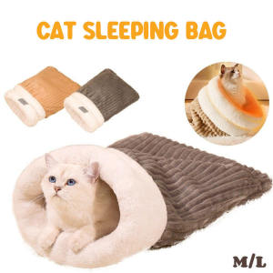 Cat Nest Sleeping Bag Quilt Cat Nest Drill Hole Nest Closed Fleece Cotton Winter Pet Supplies Warm Bed