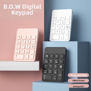 B.O.W | Wireless Bluetooth Chargeable Numeric Keyboard for Finance Accounting