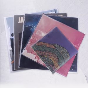 แผ่นไวนิล LP 50ชิ้นปลอกหุ้มด้านนอกตัวป้องกันพลาสติกปกอัลบั้ม LPs ด้านนอกธงไม่มีตราประทับที่เหมาะสำหรับการเก็บบันทึกไวนิล (ปลายเปิดและพอดีกับ12นิ้ว10นิ้ว7นิ้ว)