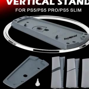 5 COLORS Metal Vertical Stand For PS5 PRO/PS5 SLIM/PS5 Disc and Digital with Screw Base Bracket Stand For PS5 PRO Gaming Console