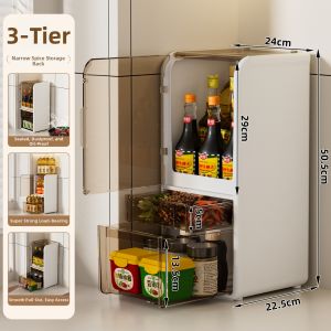 YINGYOUMEI | Dustproof Multifunctional Spice Rack Storage Cabinet