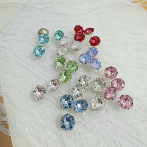 Dongzhou Crystal Rose Eight-Sided Jewelry-Cut Nail Drill Imitation Zirconia Glass Drill Ear Studs Beauty Nail Tool from China