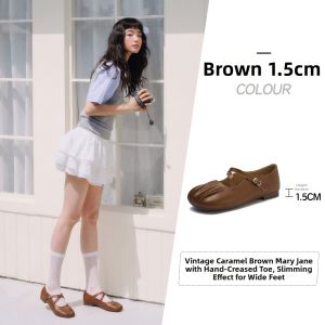 Josiny | Ballet Flats Women Elegant French Style Mary Jane Shoes